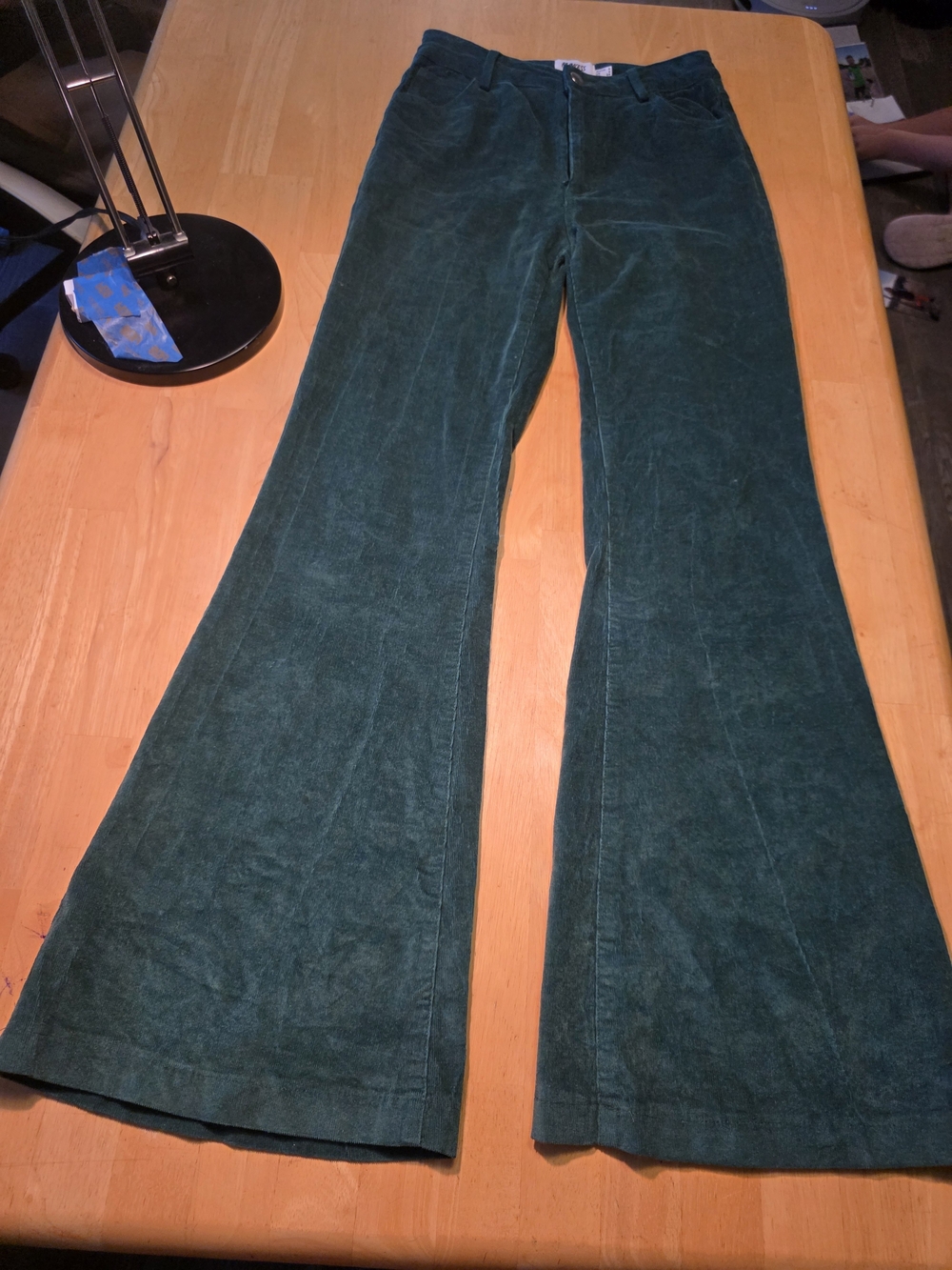 Princess Polly Forest Green Corduroy Flare Jeans